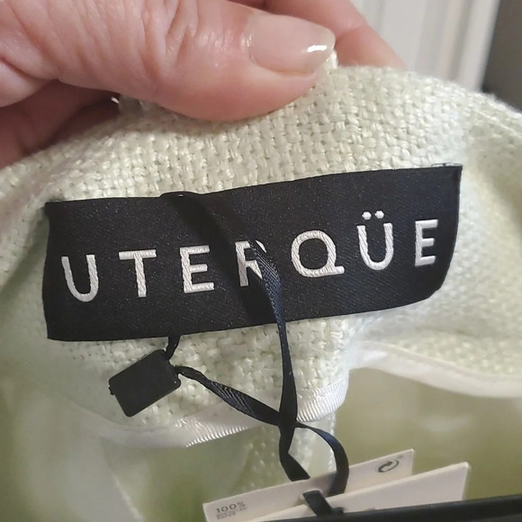 Linen hi waist cuffed shorts boho preppy mint sz s NWT - Picture 6 of 9